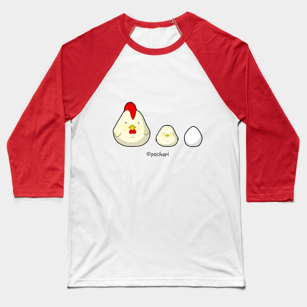 Pochari: Kokko-kun Baseball T-Shirt by Pochari